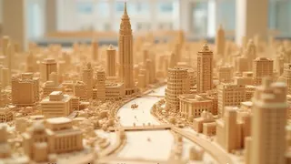 20 Jahre Arbeit: New Yorker Museum zeigt Miniaturstadt aus Balsaholz von Joe Macken