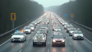 A2 bei Hannover: Hochzeitskonvoi blockiert alle Spuren und wird polizeilich gestoppt