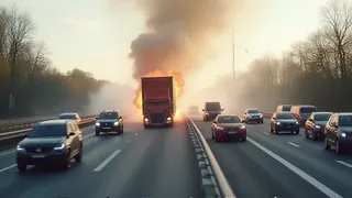 A5-Stau durch brennenden Lkw: Faktencheck zu Schadenssummen und Sperrdauer
