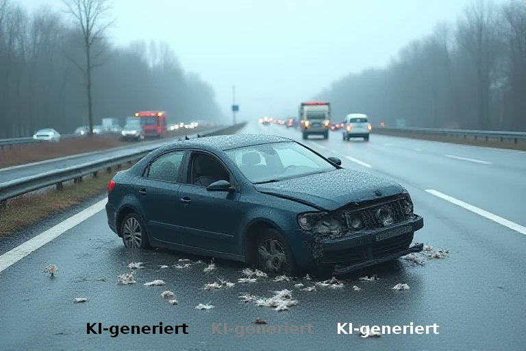 A7-Pannen: Vogelschlag führt zu Überschlag und Stau