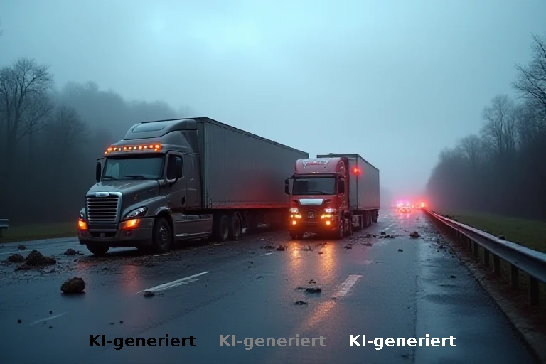 A8 bei Ulm: Lkw fährt wegen Staus auf Wohnwagen auf