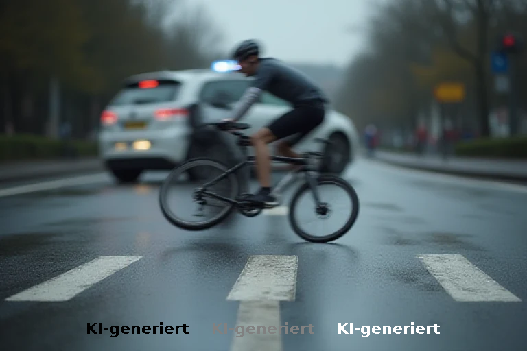 Abbiegevorgang in Neuschwetzingen: Radfahrer stürzt nach Ausweichmanöver
