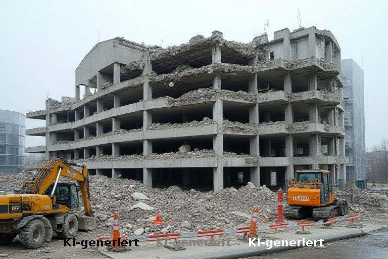 Abriss des Augsburger Kongressparkhauses: Baustopp vor Fernwärme-Anschluss