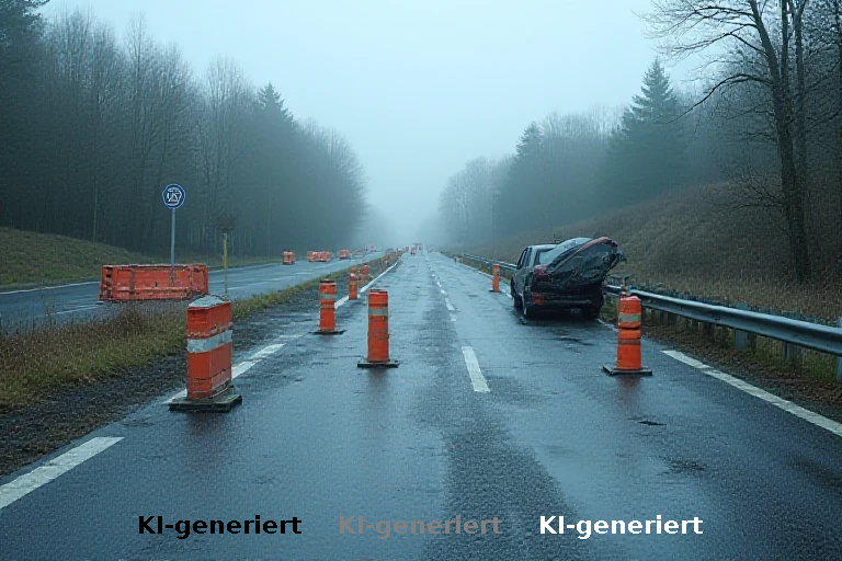 Alkohol und Tempo: Unfall an Baustelle Hittistetten