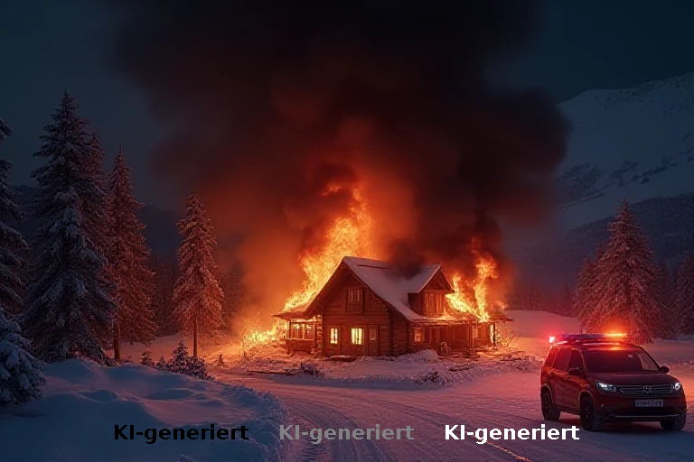 Alpenhütte in Flammen: Kriminalermittlungen nach Millionen-Schaden