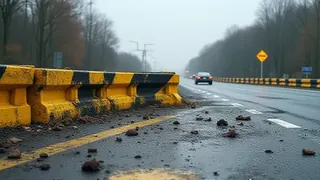 Autobahnunfall bei Oberhausen: Kollision mit Baustellenbarriere fordert schwer Verletzten