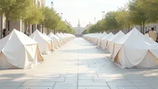 Barcelona: Zeltlager in der Katalanen-Platz als Antwort auf Wohnraumkrise