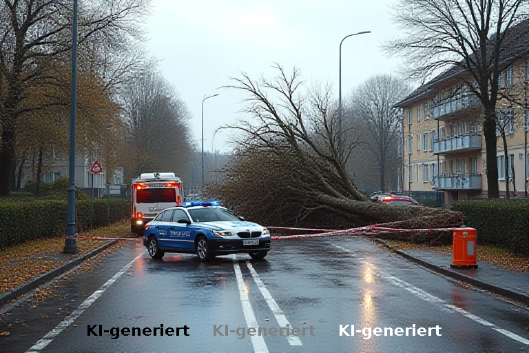 Baumsturz in Hamburg-Rissen: Einsatzkräfte prüfen weitere Gefahrenquellen