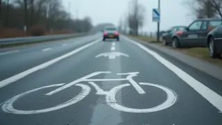 Bergedorf setzt auf Fahrbahnmarkierungen gegen Radunfälle am Elbdeich