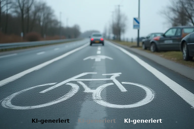 Bergedorf setzt auf Fahrbahnmarkierungen gegen Radunfälle am Elbdeich