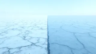 Blick in die Vergangenheit: Visueller Kontrast zur arktischen Eisdecke