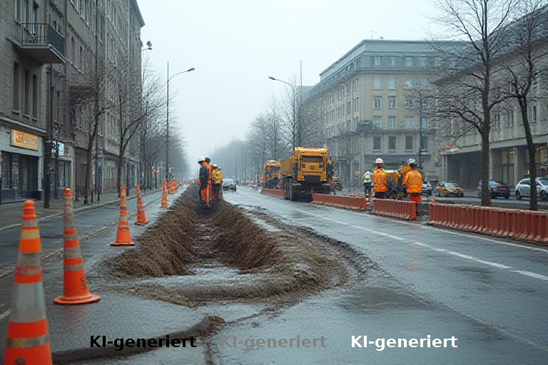 Bottrop: Gasnetzmodernisierung stört Verkehr und Fußgängerverkehr