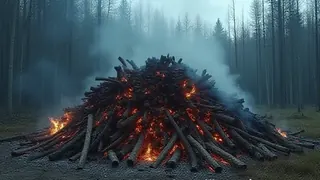 Brand bei Ulm: Holzstapel drohte, angrenzenden Wald zu entzünden