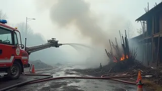Brand im Umbau-Gelände von Vera Sevilla: Feuerwehr kontrolliert Flammen ohne Verletzte