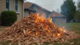 Brand in Ballendorf: Hackschnitzel entzünden sich, Wohnhaus gefährdet