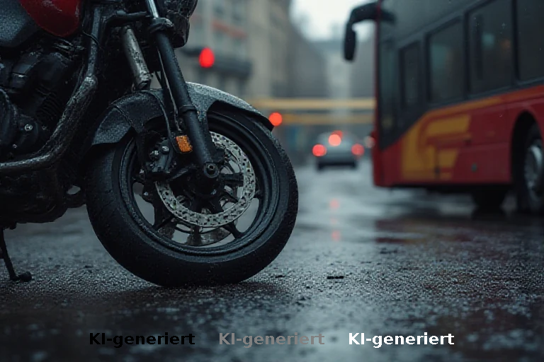 Bremser Verkehrsunfall: Motorradfahrer bei Kollision mit Bus schwer verletzt