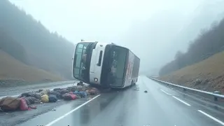 Busunglück in Graubünden: Reisebus mit 48 Passagieren kippt in Susch um