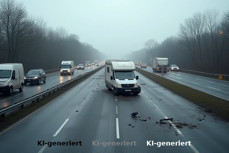 Camper durchbricht Rettungsgasse: Dutzende Verletzte auf Thüringer Autobahn