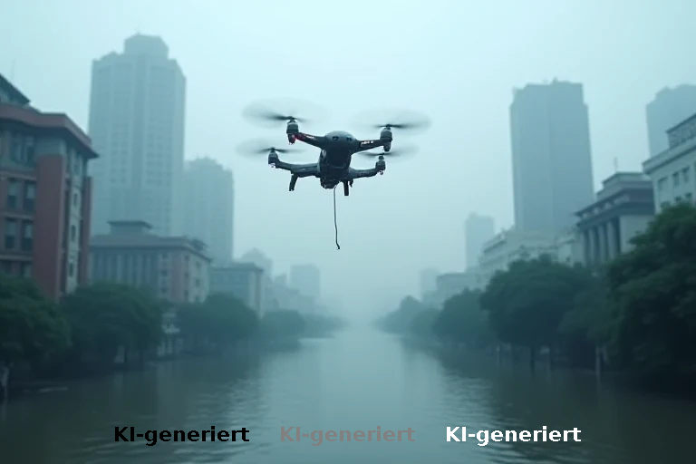 Chinas Drohnenflotte rettet Hochwasseropfer aus isolierten Gebieten