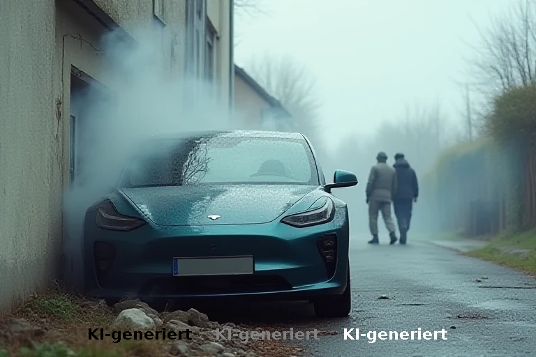 Elektrofahrzeug stürzt gegen Hauswand: Die tückische Gefahr der Batteriesicherheit bei Unfällen