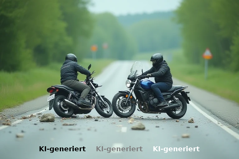 Fahrlässige Überholmanöver: Zwei Paare stürzen auf bayerischer Bundesstraße