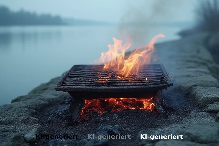 Fahrlässigkeit am Rhein: Grillunfall mit schwerem Ausgang
