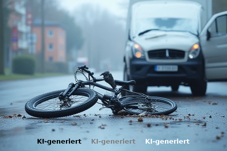 Fahrradunfall: Tödlicher Zusammenstoß mit Transporter