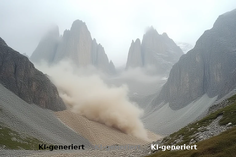 Felsabgang in den Dolomiten: Staubentwicklung behindert Luftrettung