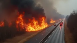 Feuer an der A1: Verkehrschaos durch Flächenbrand in Harburg
