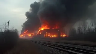 Feuer in Horst: Zugverkehr durch Großbrand lahmgelegt