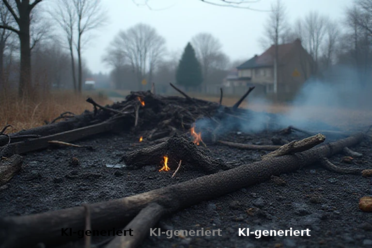 Feueralarm in Neubrandenburg: Zerstörte Hütte und gefährdete Nachbarn