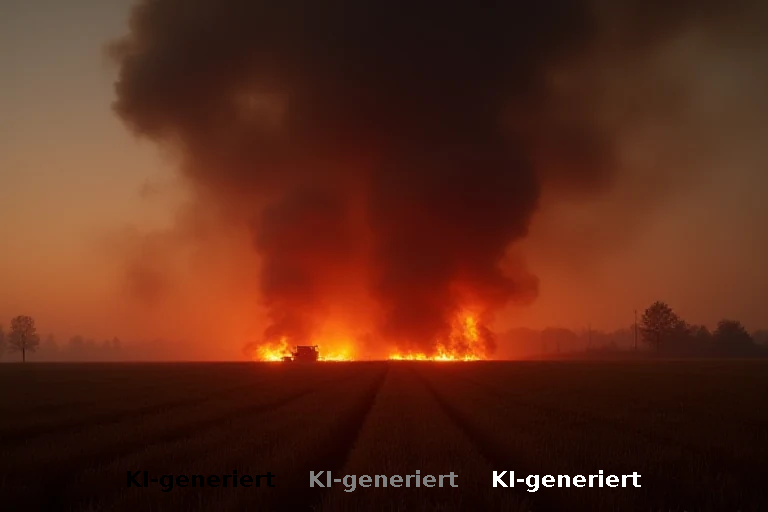 Feuerwehreinsatz in Ostthüringen: Ungeklärte Brandursache bei großflächigem Feldbrand