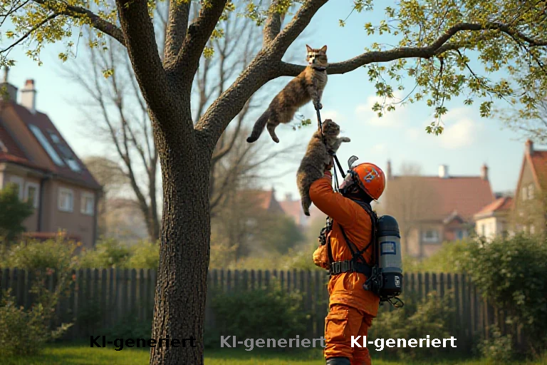 Feuerwehrrettung für Kater: Effizienz und Ressourcen im Fokus