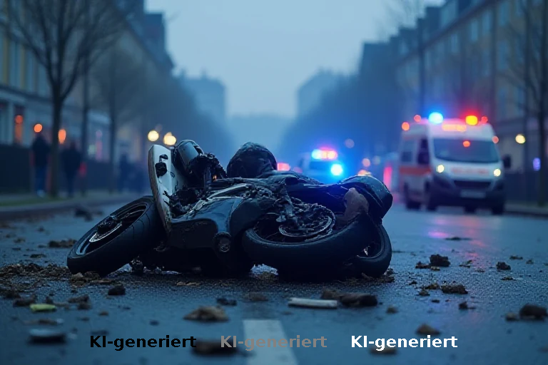 Flucht vor der Polizei: Motorradfahrer überlebt schweren Sturz mit Knochenbrüchen