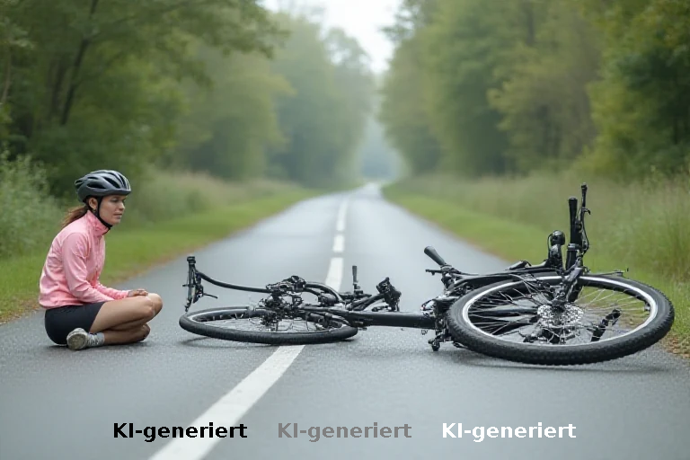 Flucht vor Verantwortung: Radfahrerin stürzt wegen Fußgängern auf Radweg