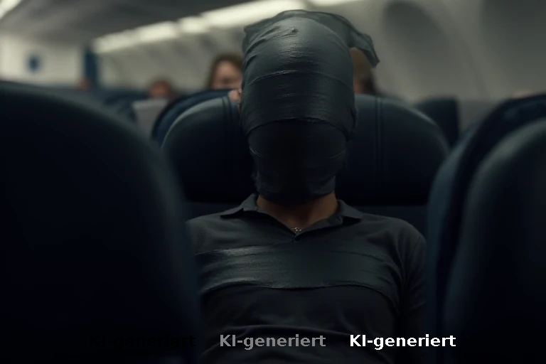 Flugchaos in den USA: Passagier wird mit Tape fixiert