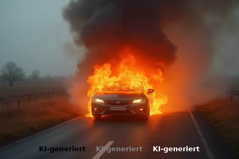 Frisch gekaufter Gebrauchtwagen brennt bei Erstdurchfahrt in Norderbrarup aus