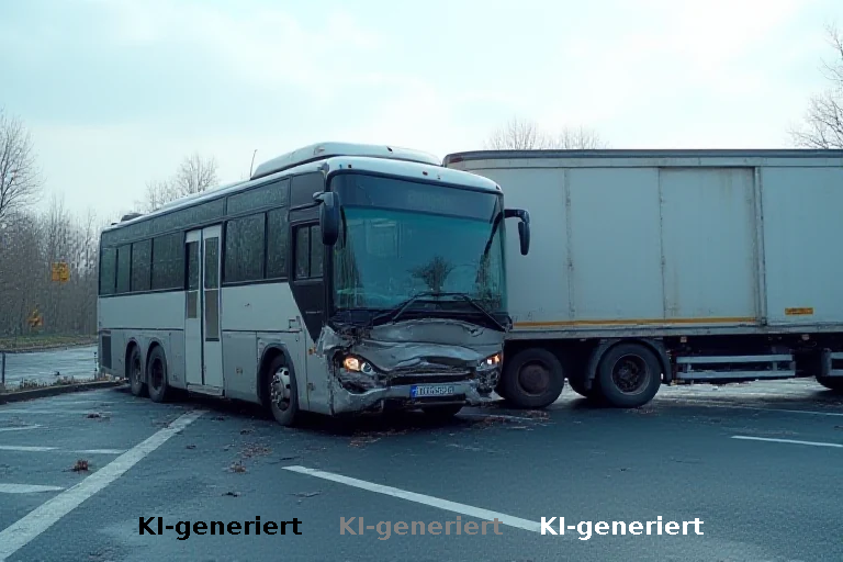 Frontalcrash in Lübeck: Ungeklärte Umstände bei Bus-Lkw-Kollision