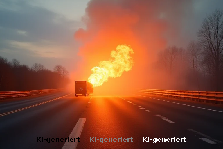 Gefahrenstoffunfall auf der Autobahn: Kontrolliertes Abfackeln als Standardprozedere