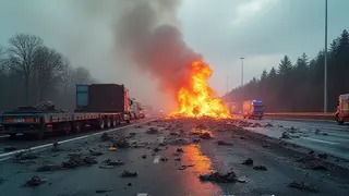 Gefahrgut-Transport auf der A1 endet in Detonation