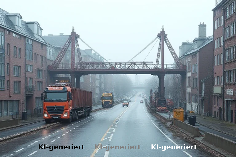 Gigantische Brücke im Hamburger Stadtzentrum: Logistik-Herausforderung statt Baufortschritt