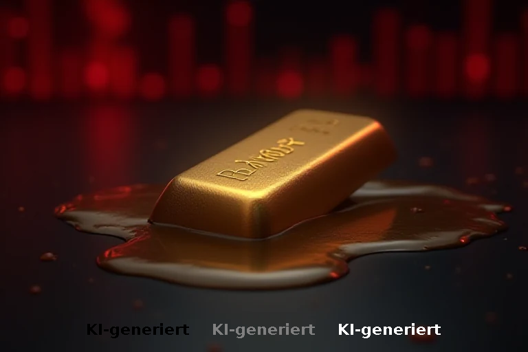 Goldkurs rutscht ins Minus: Jährliche Gewinne schmelzen dahin