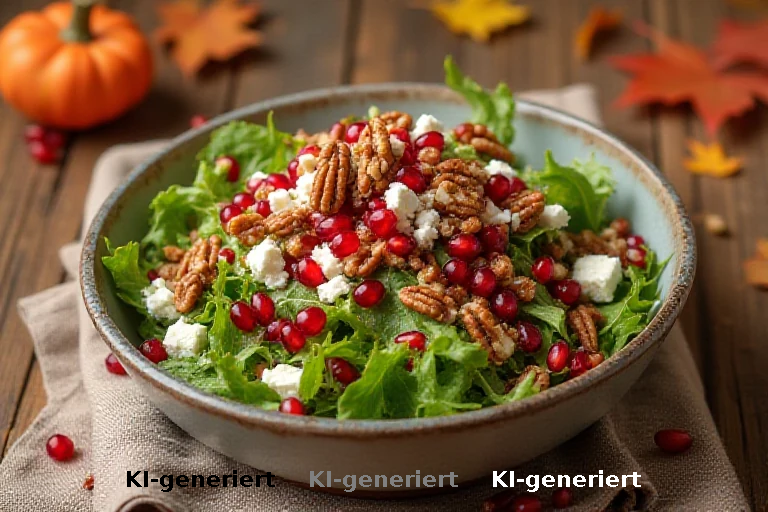 Granatapfel-Feldsalat: Kulinarische Inszenierung im Herbst