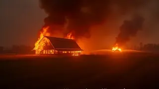 Großbrand in landwirtschaftlicher Halle: Feuerwehr kämpft gegen Photovoltaik-Feuer