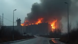 Großbrand in leerstehender Fabrik: Evakuierung und Einsturzgefahr in Hann. Münden