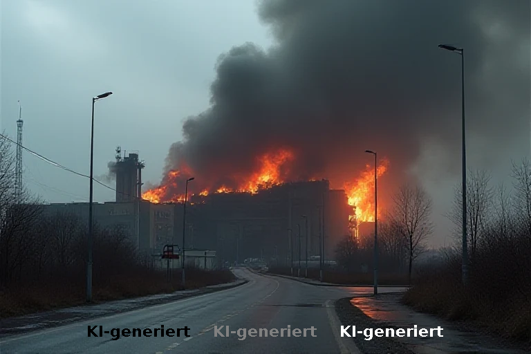 Großbrand in leerstehender Fabrik: Evakuierung und Einsturzgefahr in Hann. Münden