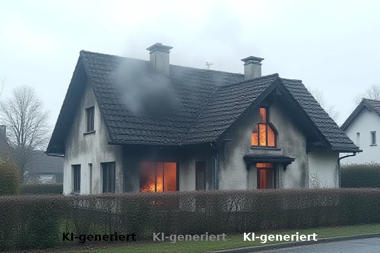 Hausbrand in Volksdorf: Dach des Einfamilienhauses zerstört, Familie im Urlaub