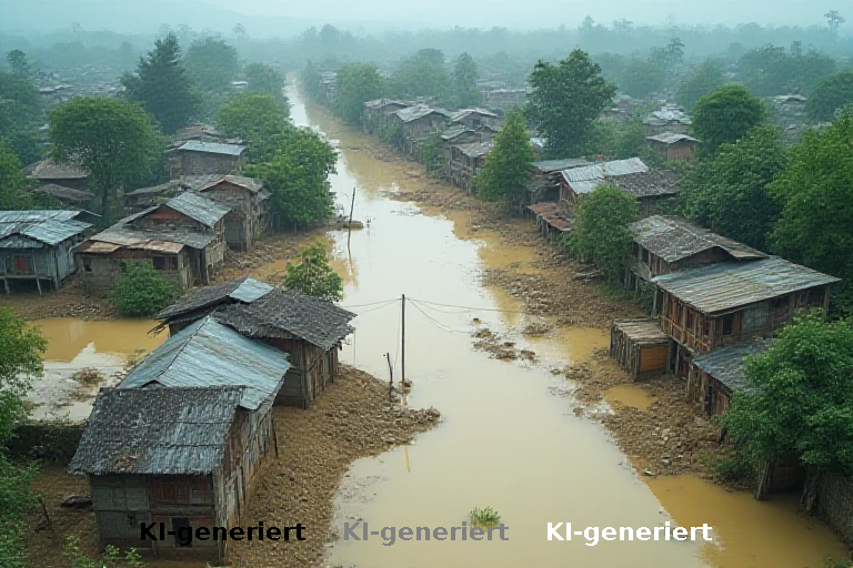 Hochwasser in Nepal: Drohnenaufnahmen dokumentieren Zerstörung, Opferzahl steigt