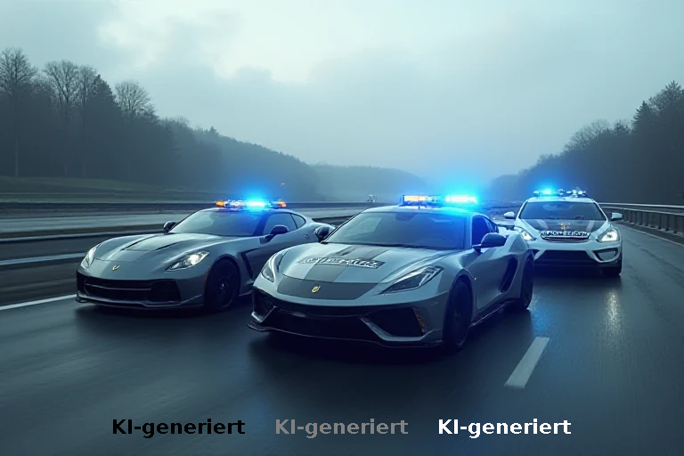 Hohes Risiko auf der Autobahn: Drei Sportwagen-Fahrer wegen illegalem Wettrennen festgenommen