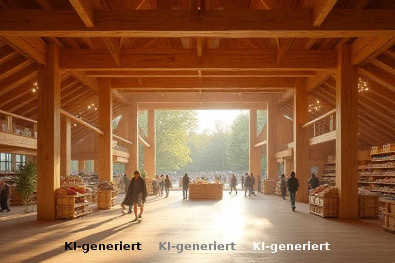 Holzmarkt in Neuburg: Ökologie als Marketingfaktor bei Edeka-Eröffnung